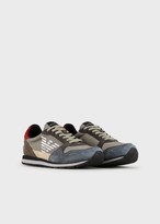 Thumbnail for your product : Emporio Armani Suede Leather Sneakers With Side Logo Detail