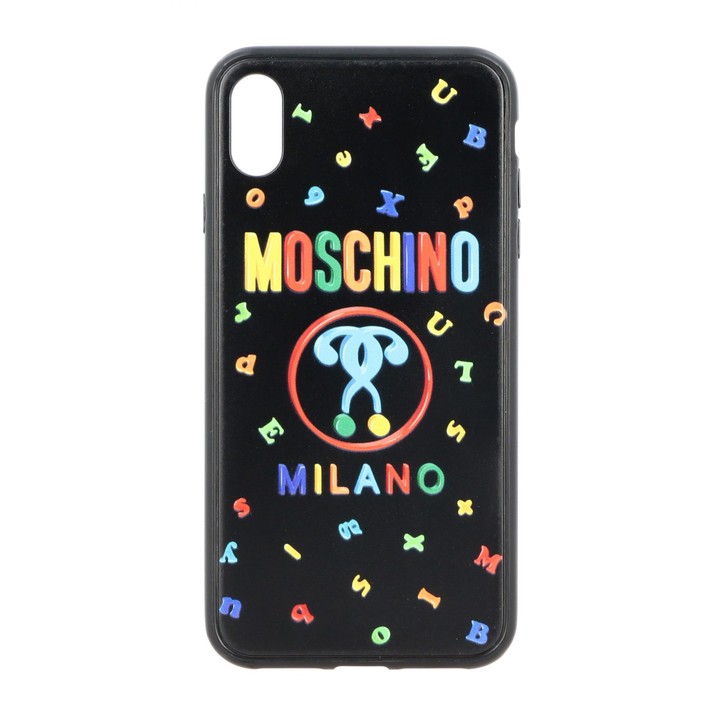 Moschino Iphone Xs Max Cover With Recycle Lettering And Logo