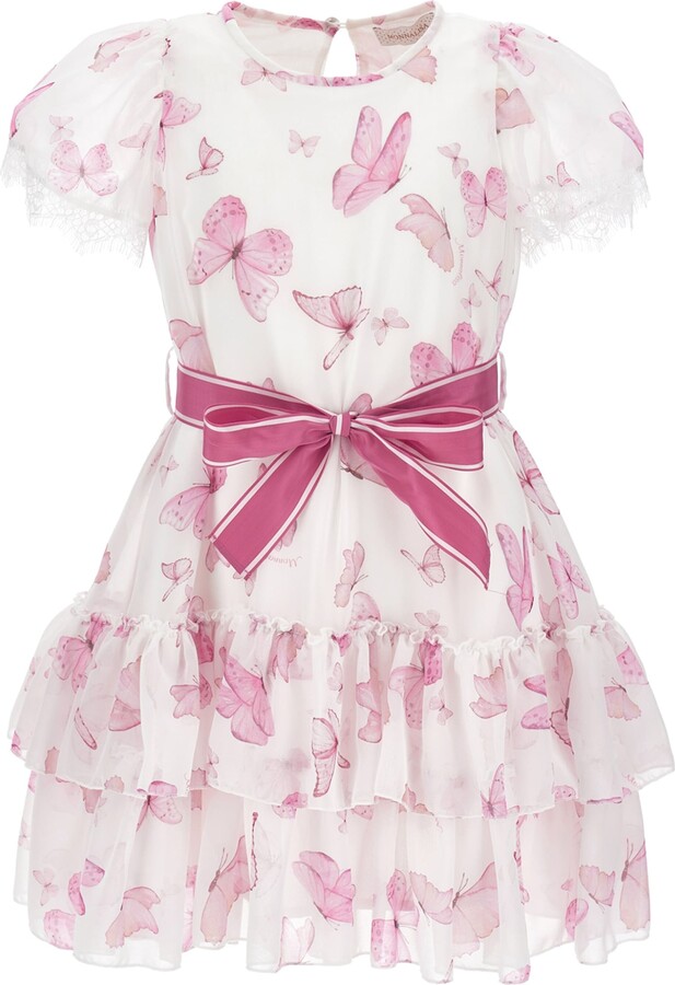 MonnaLisa Butterfly Print Dress