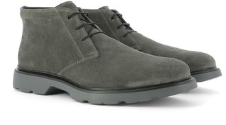Hogan Grey Suede Ankle Boots