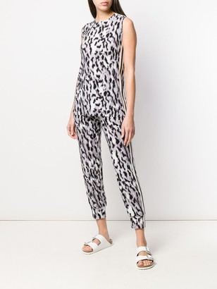 Norma Kamali Leopard Print Track Trousers