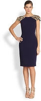Thumbnail for your product : Badgley Mischka Embellished Cap-Sleeve Cocktail Dress