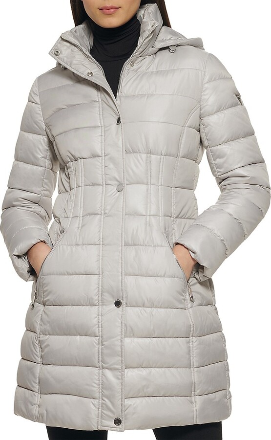 GUESS Channel Quilted Puffer Jacket - ShopStyle