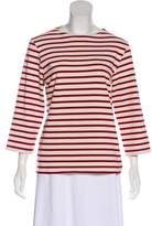 Thumbnail for your product : Saint James Striped Three-Quarter Sleeve Top