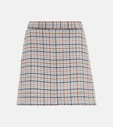 Thumbnail for your product : See by Chloe Checked wool-blend miniskirt