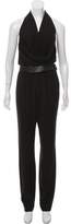 Thumbnail for your product : Halston Belted Halter Jumpsuit