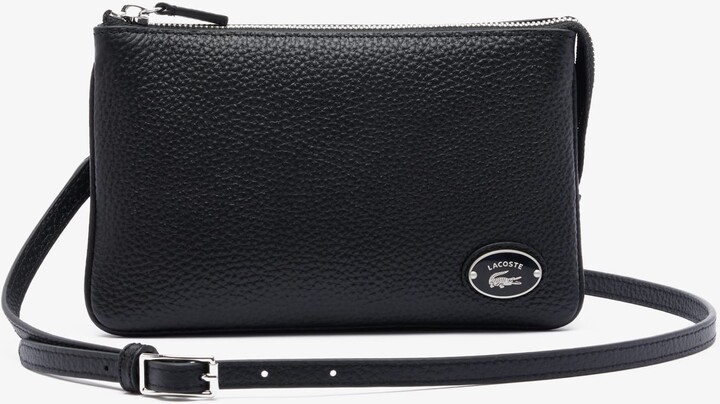 Women's Lacoste Amelia Leather Handbag - Black