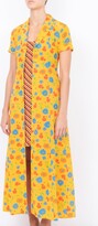 Thumbnail for your product : Lhd Marlin Dress, Sunny Floral And Brown Gingham Yellow
