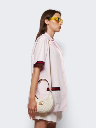 Gucci Love Parade Marmont Half Moon Mini Bag Mystic White - ShopStyle