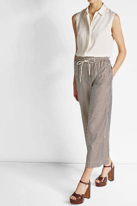 3.1 Phillip Lim Wide Leg Drawstring Pant with Cotton and Silk