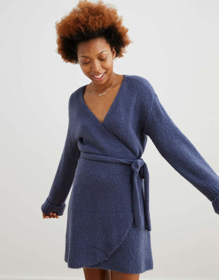 aerie Sweater Wrap Dress - ShopStyle Clothes and Shoes