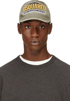 Thumbnail for your product : DSquared 1090 Dsquared2 Olive Green Distressed Logo Baseball Cap