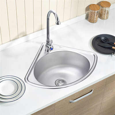 YYBSH Stainless Steel Triangle Bathroom Sink