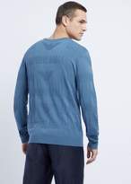 Thumbnail for your product : Emporio Armani Crew-Neck Sweater In Jacquard Knit With Geometric Inlay