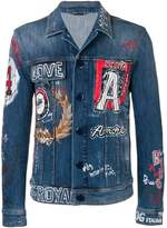 Thumbnail for your product : Dolce & Gabbana printed denim jacket