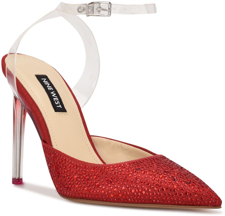 red clear pumps