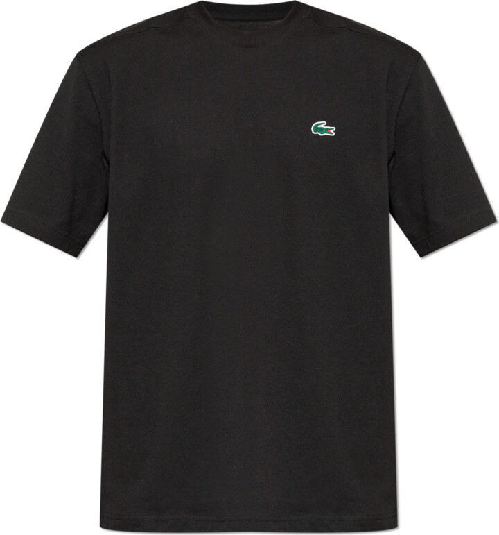 Lacoste T-shirt With Logo Patch  - Black