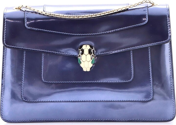 Pre-Owned Bvlgari Medium Serpenti Forever Shoulder Bag Patent