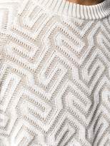 Thumbnail for your product : Giorgio Armani geometric patterned jumper