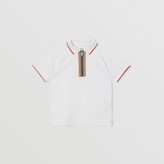 Thumbnail for your product : Burberry Childrens Icon Stripe Detail Cotton Zip-front Polo Shirt