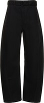 Twisted belted cotton pants 