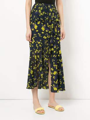 GOEN.J floral printed asymmetric skirt