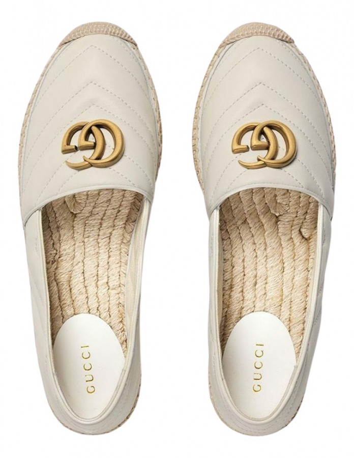 Gucci White Leather Espadrilles - ShopStyle