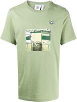 Thumbnail for your product : adidas centre court print T-shirt