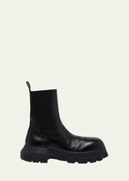 Thumbnail for your product : Rick Owens Men's Beatle Bozo Tractor Leather Chelsea Boots