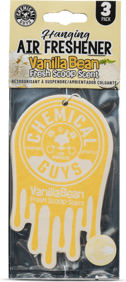 Chemical Guys Hanging Vanilla Bean Fresh Scoop Scent Air Freshener