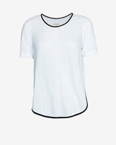 Thumbnail for your product : Rag and Bone 3856 Rag & bone Rose Contrast Sheer Inset Tee