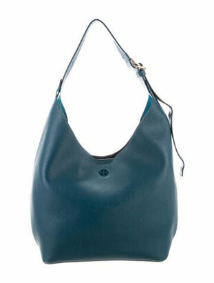 Tory Burch Leather Perry Hobo Blue - ShopStyle