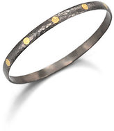 Thumbnail for your product : Gurhan Edifice 24K Yellow Gold & Blackened Sterling Silver Midnight Dot Bangle Bracelet