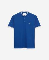 Thumbnail for your product : The Kooples Blue cotton pique polo shirt contrasting print