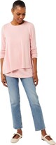 Thumbnail for your product : A Pea in the Pod Long Sleeve Pull Over Nursing Tee Blush - Small