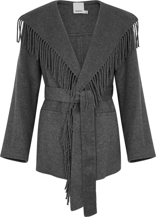 Simkhai Rowen Fringed Wool-blend Jacket