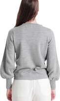 Thumbnail for your product : Tirillm "Alison" Merino Wool Sweater With Puffed Sleeves - Grey Melange