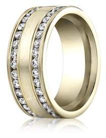 Finejewelers Benchmark 8mm Comfort Fit Diamond Weddin Band Rin 14k Size 6