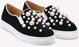 Charlotte Olympia Alex Pearl Embellished Sneakers