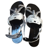 Thumbnail for your product : Proenza Schouler Grey Leather Sandals