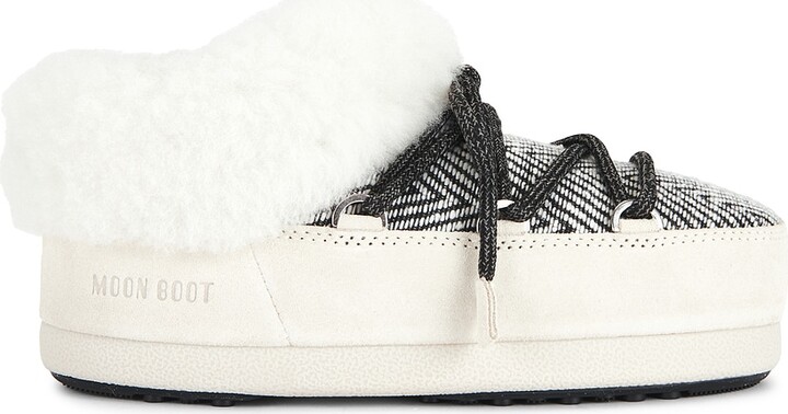 Moon Boot X Guest in Residence EVX Chalet Mule Fur Boot in White