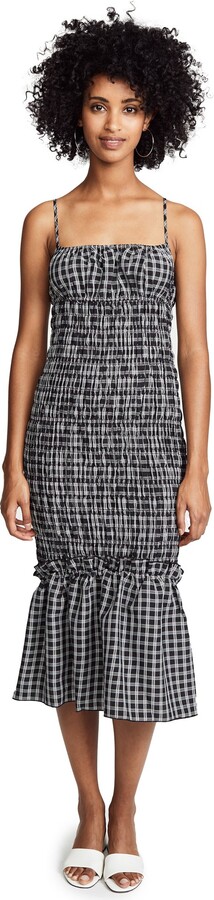 black checkered dress