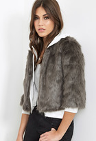 Thumbnail for your product : Forever 21 Cropped Faux Fur Coat