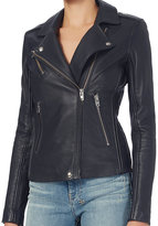Thumbnail for your product : IRO Tara Leather Moto Jacket: Navy