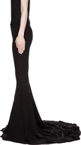 Thumbnail for your product : Gareth Pugh Black Silk Flared Train Runway Trousers