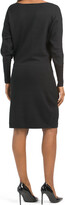 Thumbnail for your product : Tahari Merino Wool Dolman Sweater Dress With Faux Waistband