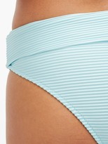 Thumbnail for your product : Heidi Klein Marseille Folded-waist Ribbed Bikini Briefs - Light Blue