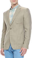 Thumbnail for your product : Ami Wool Hopsack Two-Button Blazer, Beige