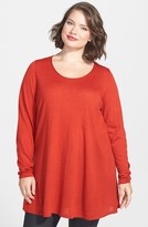 Thumbnail for your product : Eileen Fisher Merino Wool Jersey Scoop Neck Tunic (Plus Size)