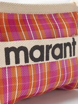 Thumbnail for your product : Isabel Marant Powden Logo-patch Check Pouch - Pink Multi